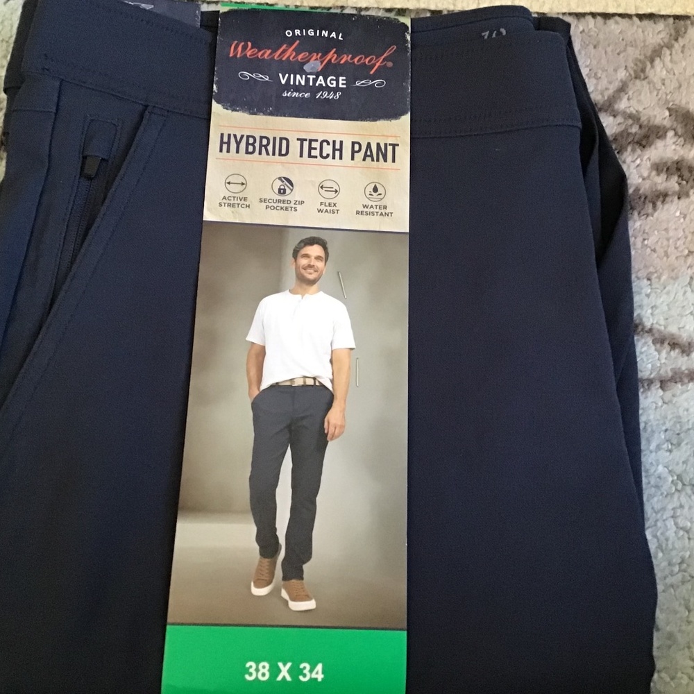 NWT Hybrid Weatherproof Vintage Stormy Blue TECH PANT
